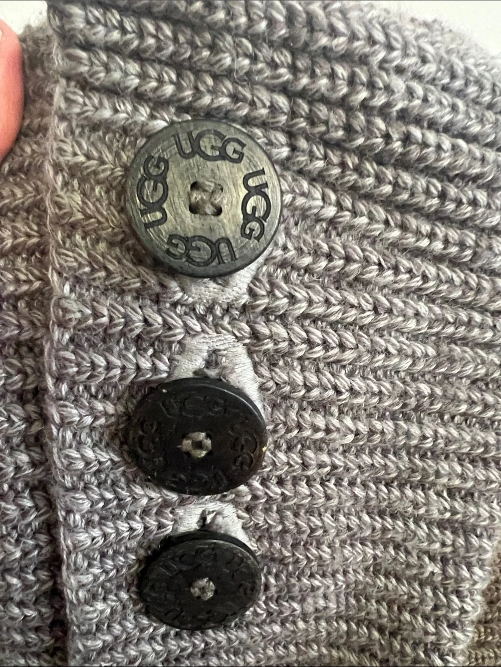 Vintage Y2K UGG Australia Gray Knit Button Slouch Leg Warmer Style🩶